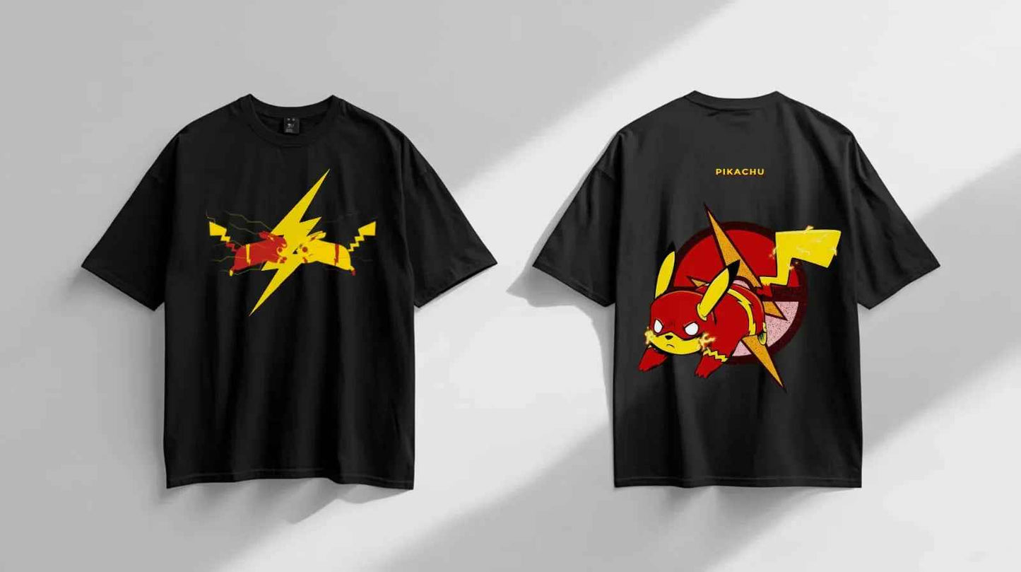 Pikachu Oversize Black Tshirt