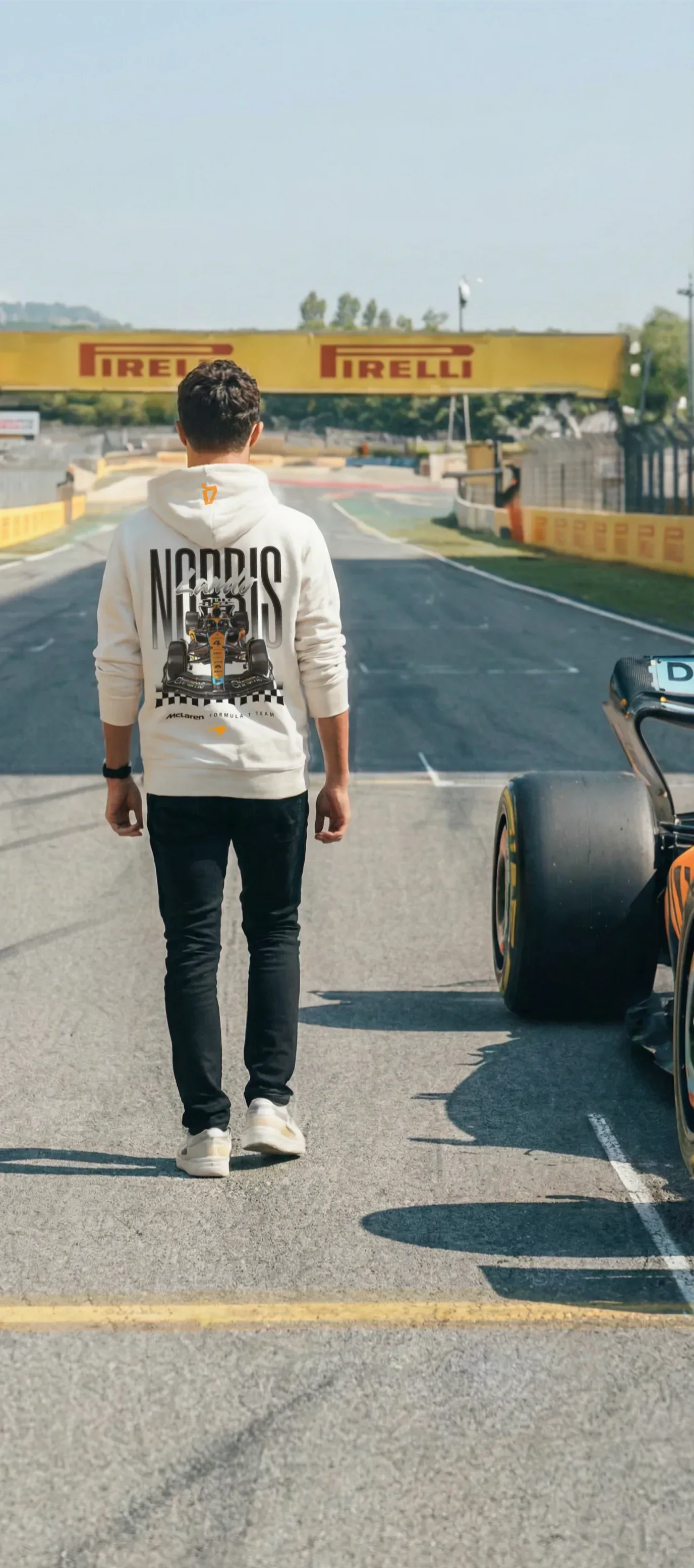 Norris X McLaren White Hoodie - Getsetwear