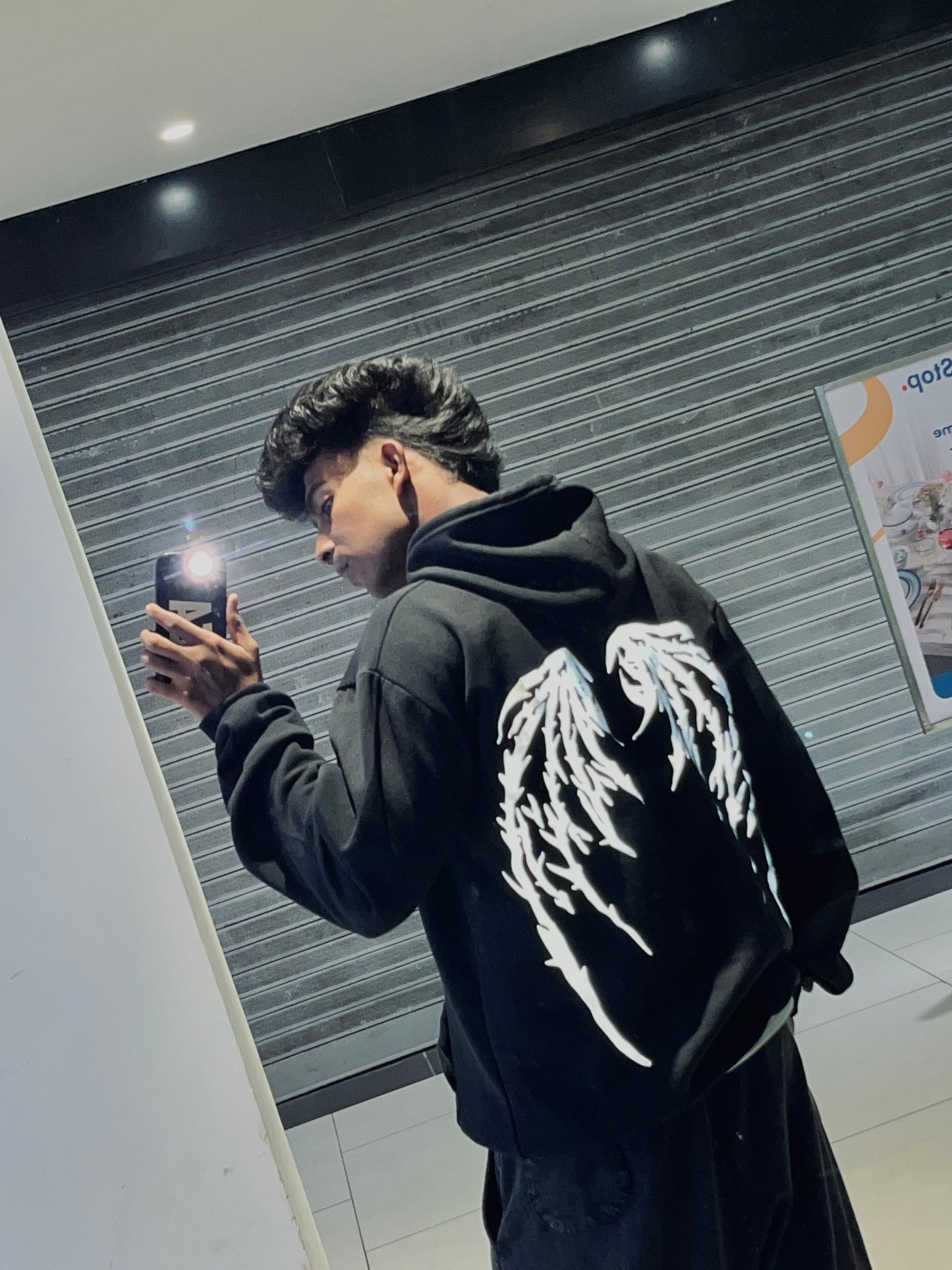 Midnight Wings Reflective Hoodie