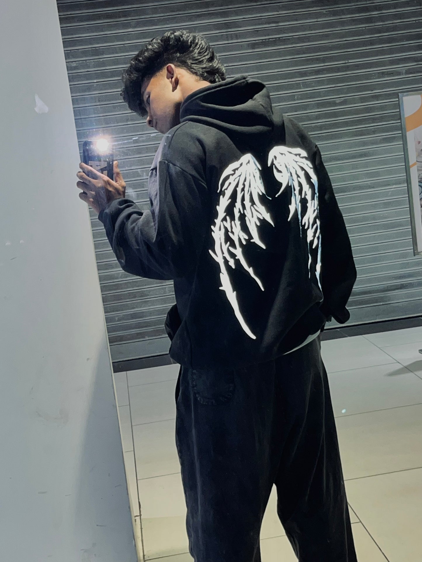 Midnight Wings Reflective Hoodie