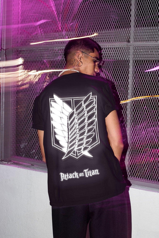 Attack On Titan Reflective T - shirt - Getsetwear