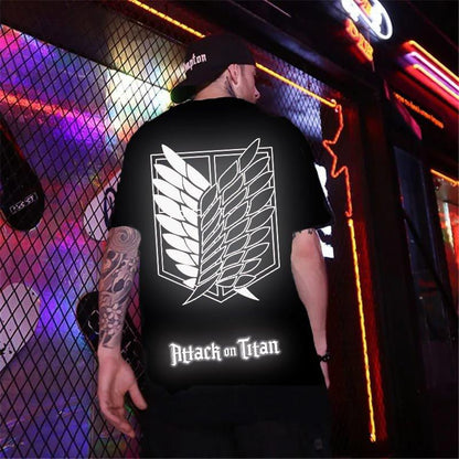 Attack On Titan Reflective T - shirt - Getsetwear