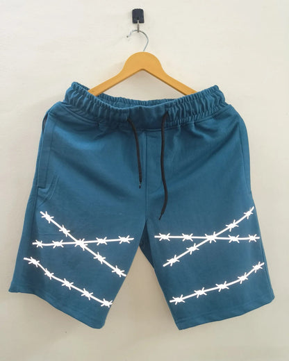 Barbed Wires Lagoon shorts - Getsetwear