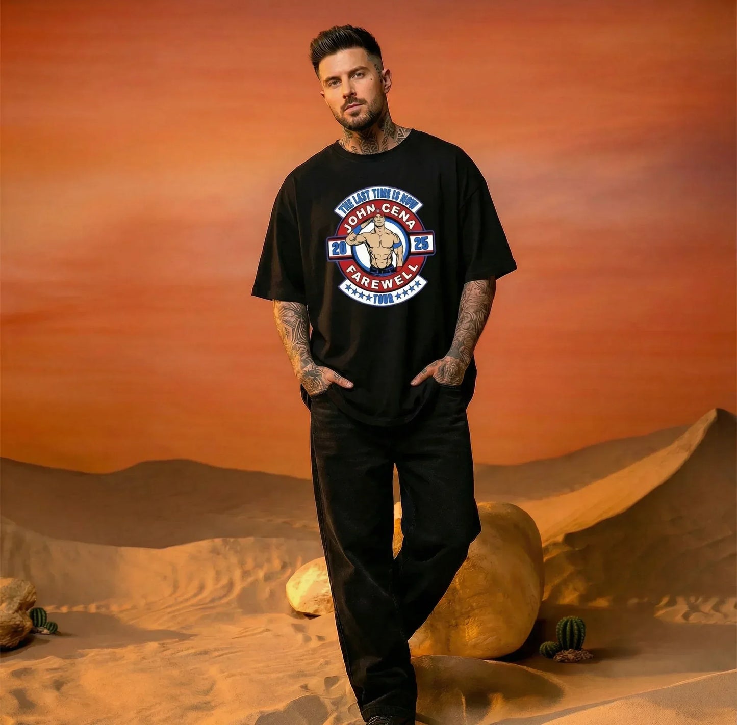 John Cena Retirement Black Tshirt - Getsetwear