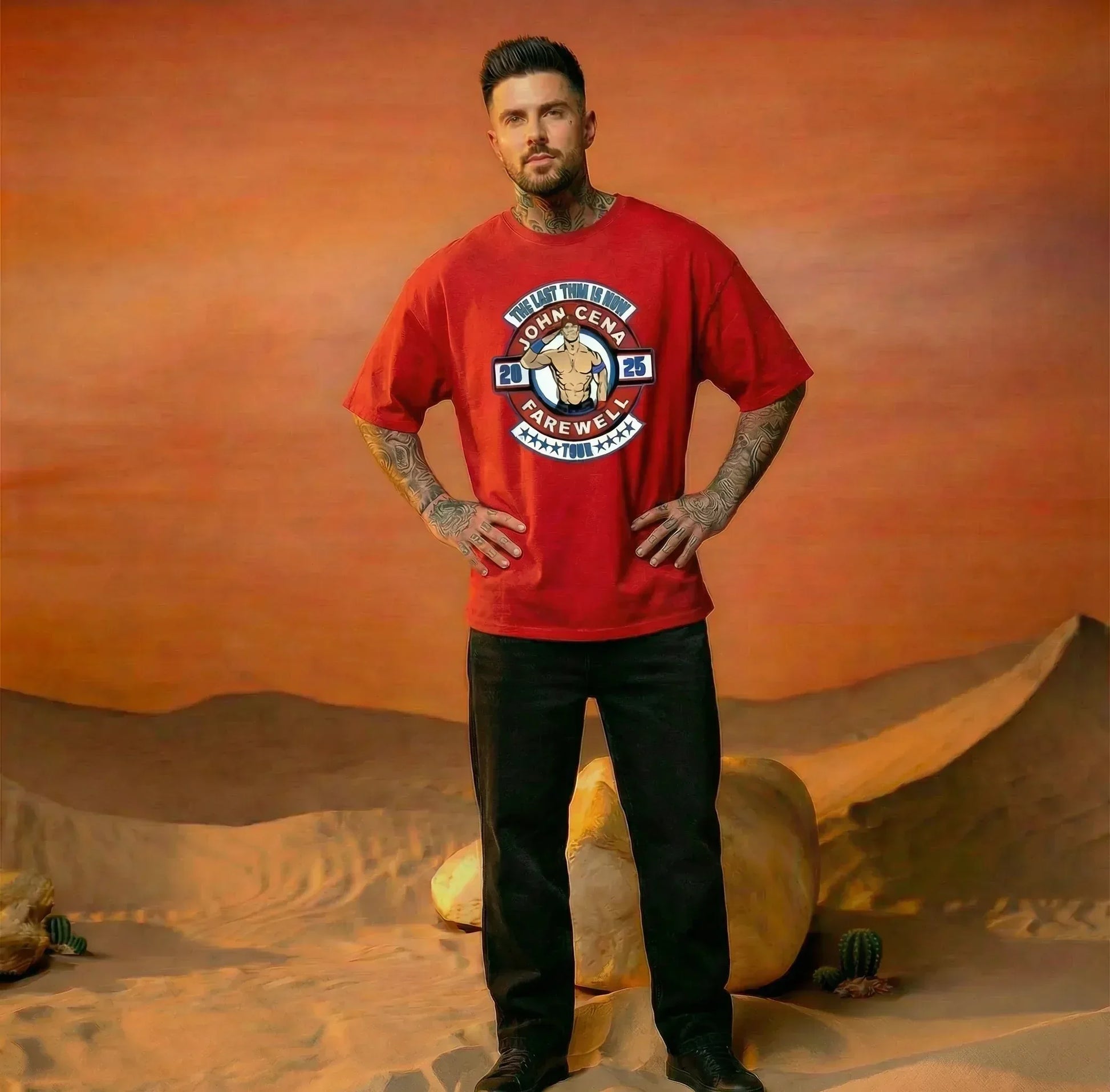 John Cena Retirement Black Tshirt - Getsetwear