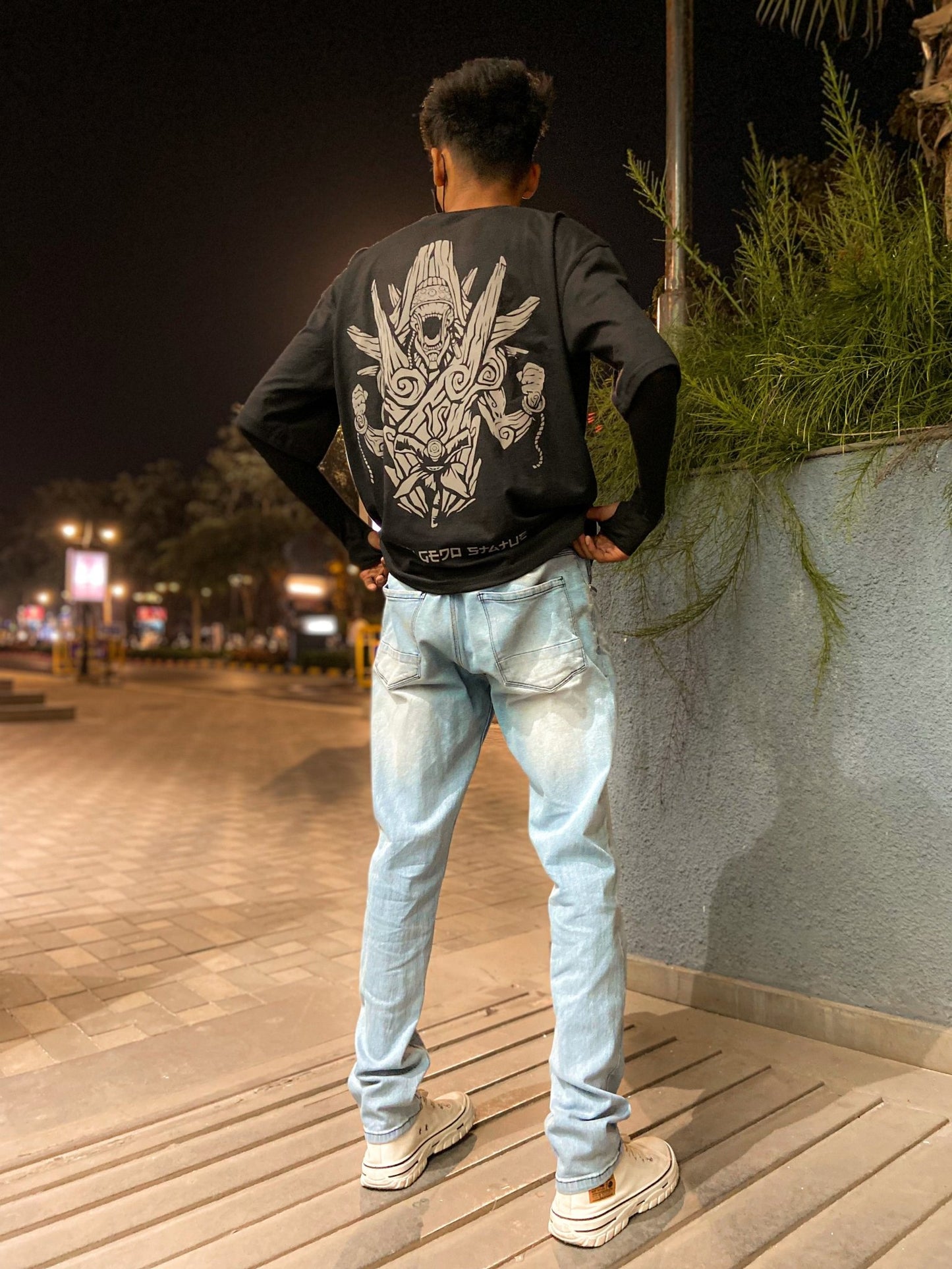 Obito X Gedo Statue OVERSIZE Reflective Tee - Getsetwear