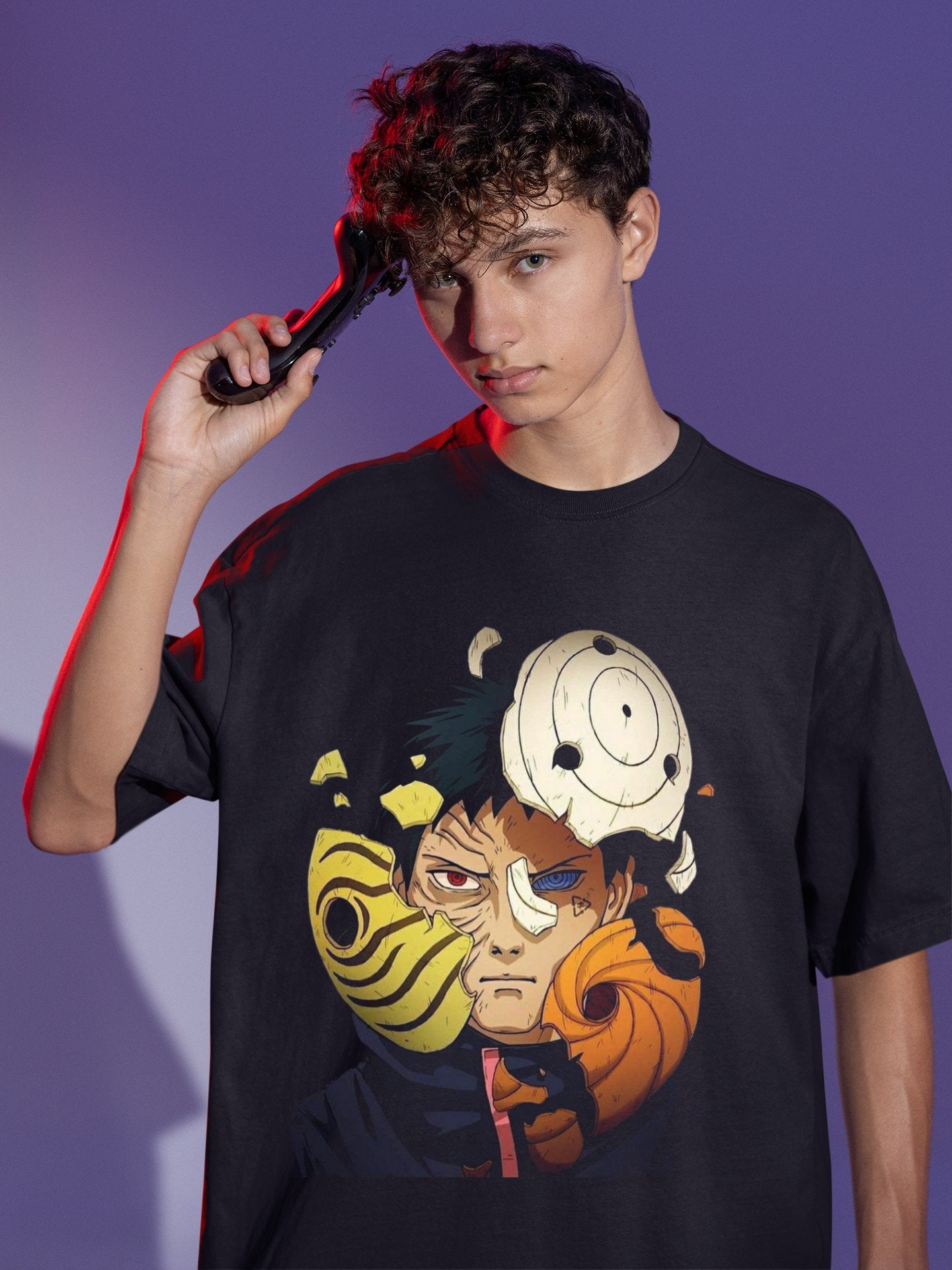 Obito X Gedo Statue OVERSIZE Reflective Tee - Getsetwear