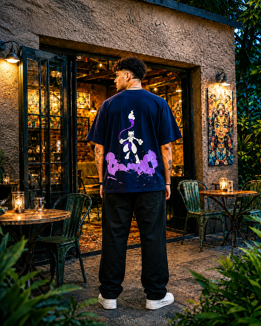 Mewtwo Navy Blue Oversize Tshirt