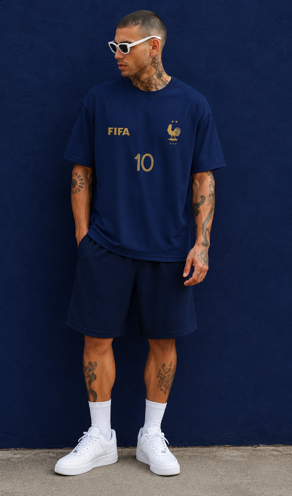 Mbappe Navy Blue Tshirt