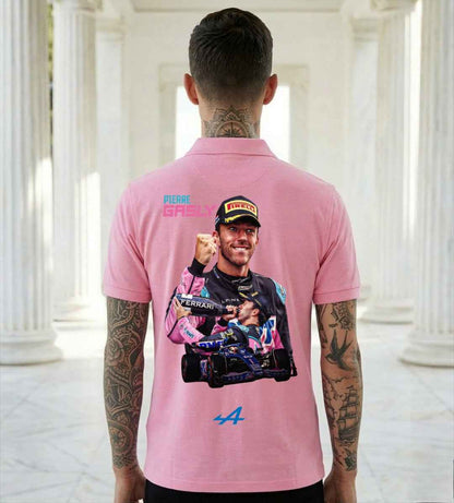 Pierre Gasly Pink Collar Tshirt