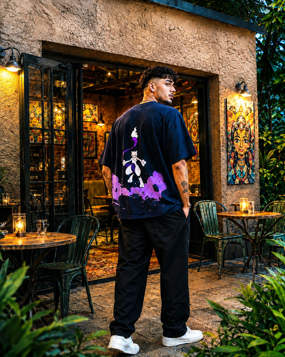 Mewtwo Navy Blue Oversize Tshirt