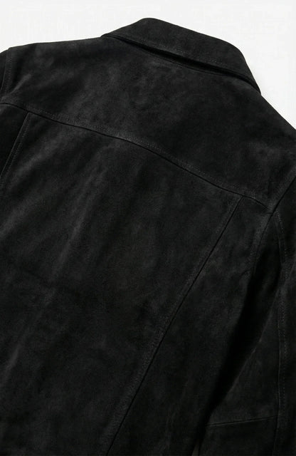 Suede Black Jacket - Getsetwear