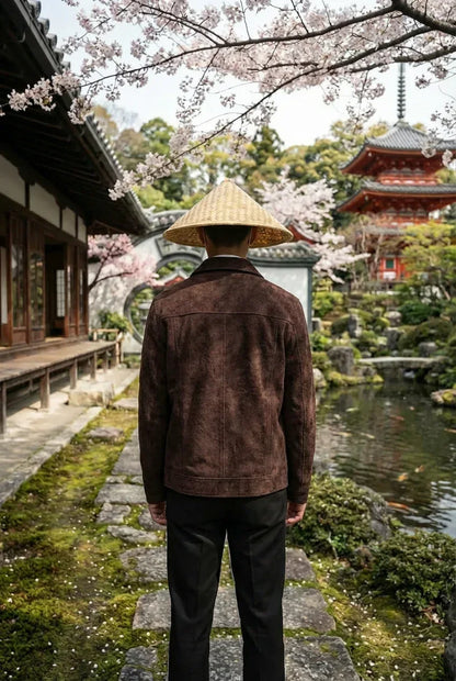 Suede Brown Jacket - Getsetwear