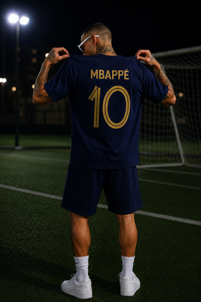 Mbappe Navy Blue Tshirt