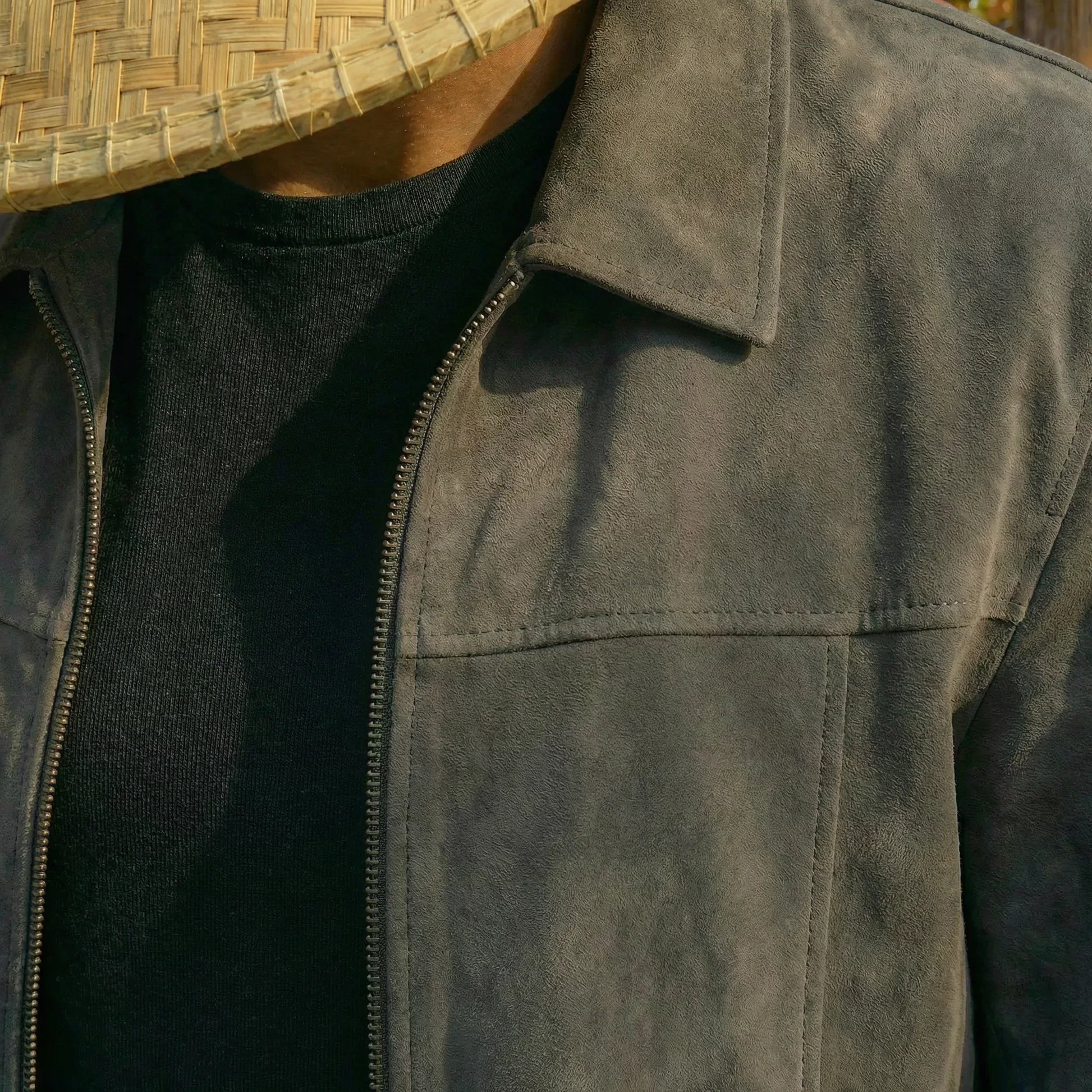 Suede Grey Jacket - Getsetwear