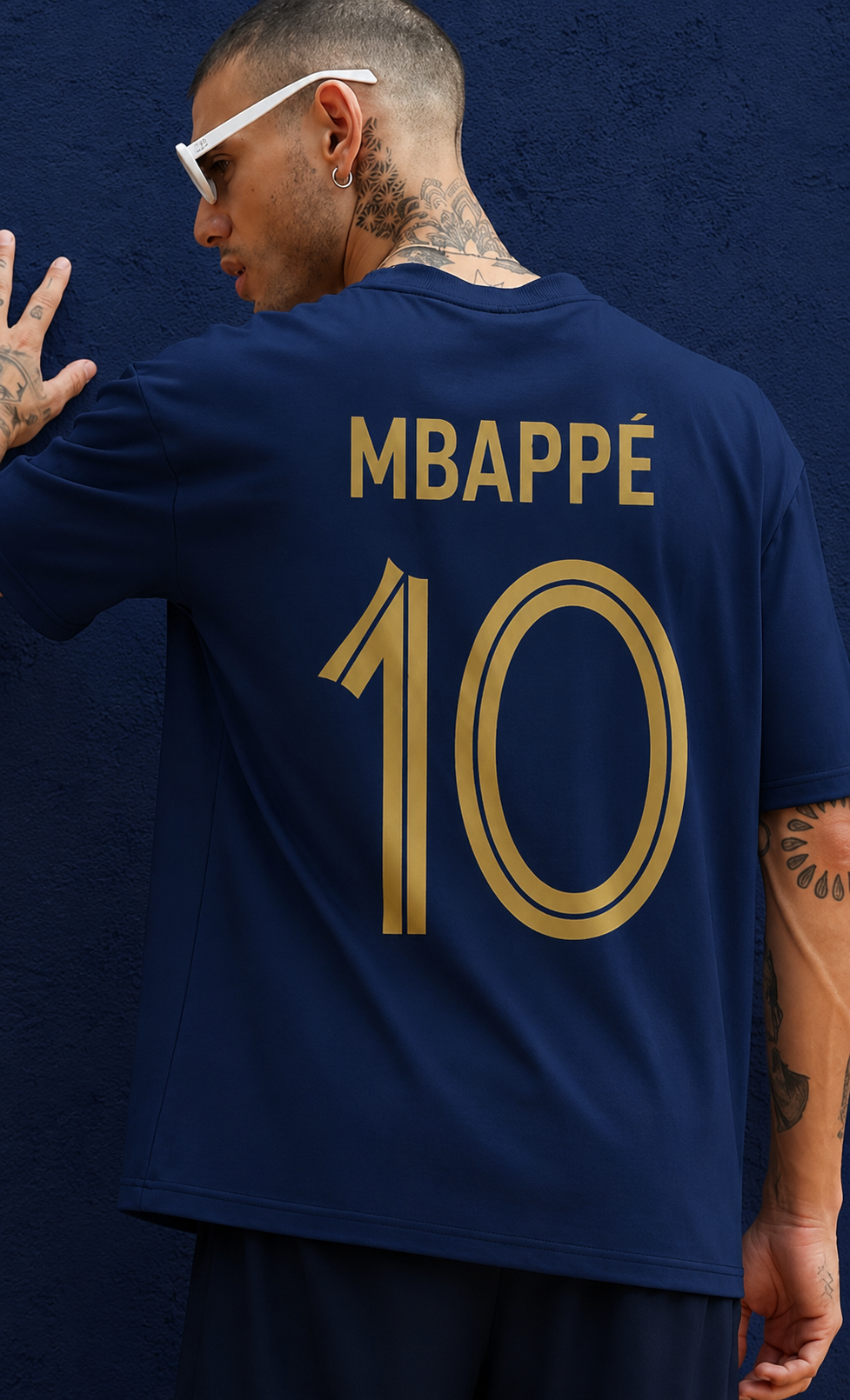 Mbappe Navy Blue Tshirt