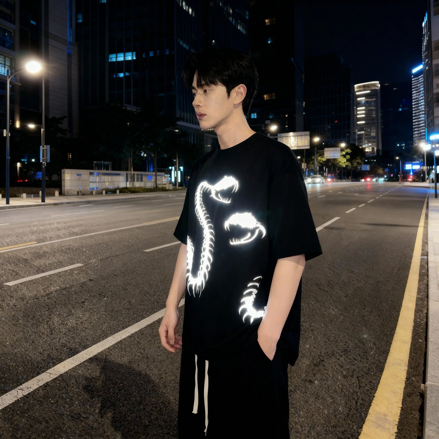 Reflective Venom Spine Tee - Getsetwear