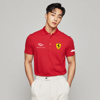 Charles leclerc x Ferrari Collar Tshirt