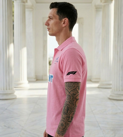 Pierre Gasly Pink Collar Tshirt
