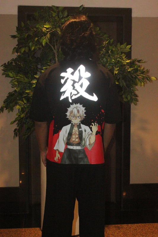 Getsetwear Sanemi Shinzaugawa T-shirt Getsetwear Half Sleeves Reflective t-shirt