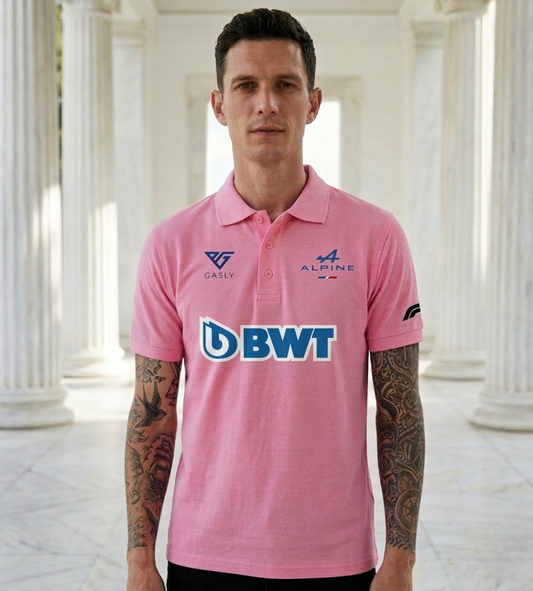 Pierre Gasly Pink Collar Tshirt