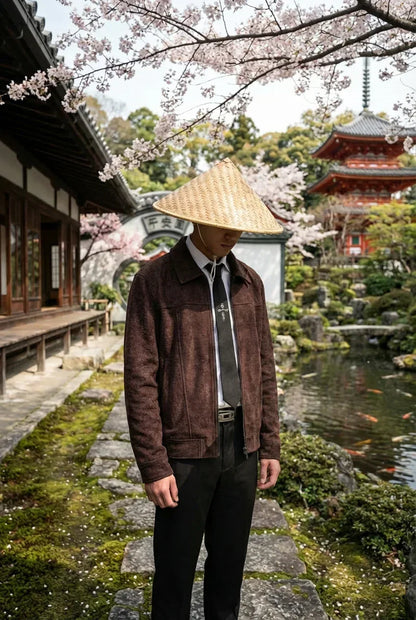 Suede Brown Jacket - Getsetwear