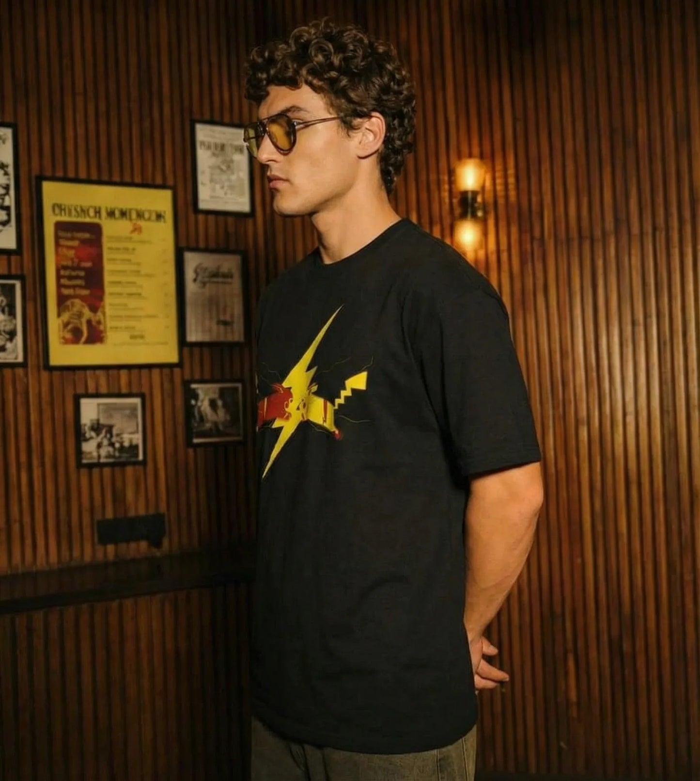 Pikachu Oversize Black Tshirt - Getsetwear