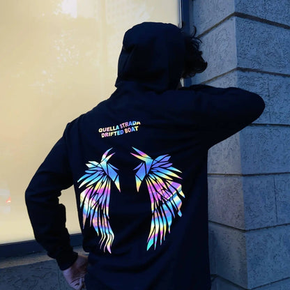 Reflective angel wing hoodie hotsell