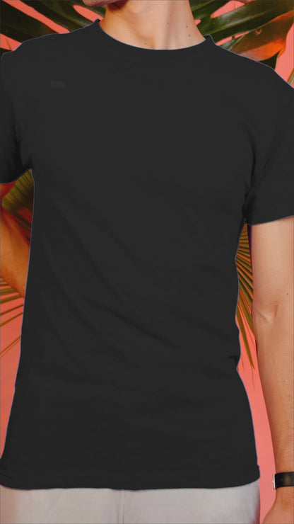 Black Solid Tshirt